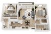 Two bedroom floor plan